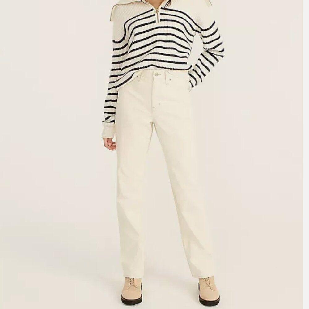 J. Crew Slouchy boyfriendโjean in ecru NWT sizeโ24